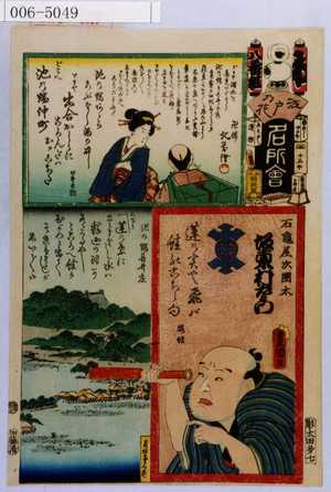 Utagawa Kunisada: 「江戸の花名勝会」「石亀屋地団太 坂東村右衛門」 - Waseda University Theatre Museum