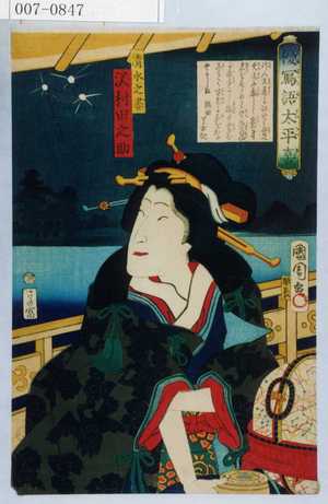 Toyohara Kunichika: 「優写語太平喜」「清水之妻 沢村田之助」 - Waseda University Theatre Museum