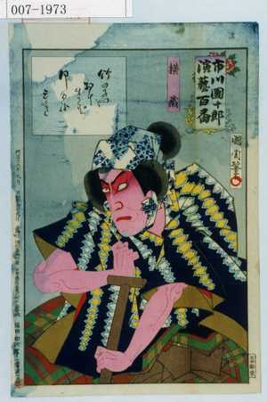 Toyohara Kunichika: 「市川団十郎演芸百番」「横蔵」 - Waseda University Theatre Museum