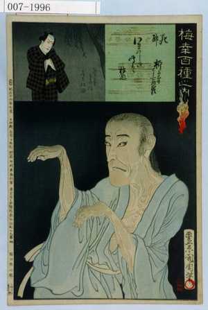 Toyohara Kunichika: 「梅幸百種之内」「死神」「鳶の者五郎治 尾上松助」 - Waseda University Theatre Museum