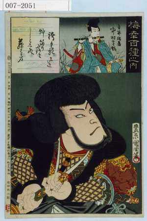 Toyohara Kunichika: 「梅幸百種之内」「袴たれ」「平井保昌 中村芝翫」 - Waseda University Theatre Museum