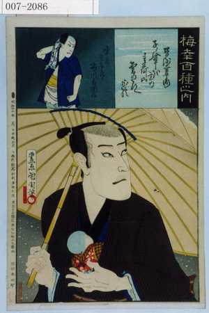 Toyohara Kunichika: 「梅幸百種之内」「筆師幸兵衛」「車夫三五郎 市川左団治」 - Waseda University Theatre Museum