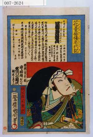 Toyohara Kunichika: 「花舞俳優年代記」「秩父庄司重忠」 - Waseda University Theatre Museum