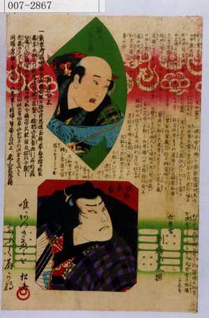 Toyohara Kunichika: 「猿廻し与二郎」「放駒長吉」 - Waseda University Theatre Museum