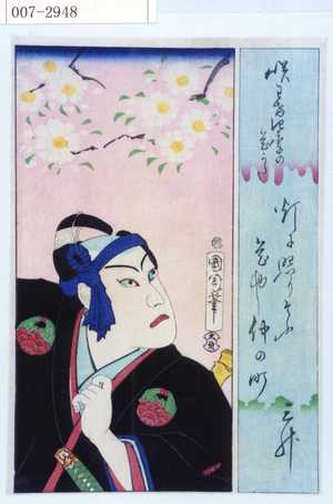 Toyohara Kunichika: 「咲分四季の花かた」「三升」 - Waseda University Theatre Museum