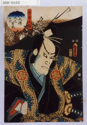 Utagawa Kunisada II: 「八犬伝犬之草紙の内」「木曽之助」 - Waseda University Theatre Museum
