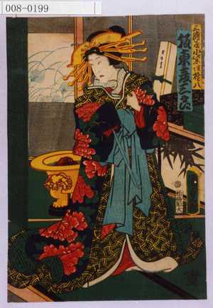 Utagawa Kunisada II: 「三浦屋小紫 実は権八 坂東彦三郎」 - Waseda University Theatre Museum