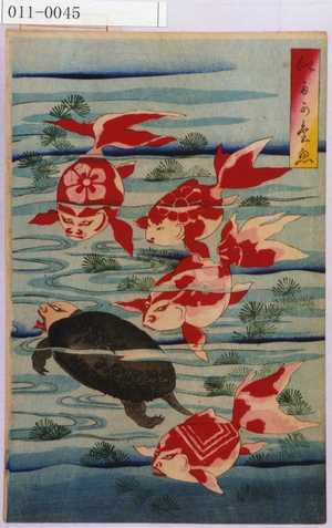 Toyohara Chikanobu: 「似たか金魚」 - Waseda University Theatre Museum