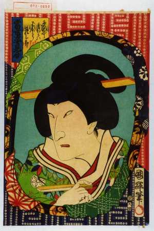 Utagawa Kuniteru: 「当世姿見合」「奥女中たけかハ ばんどう彦三郎」 - Waseda University Theatre Museum