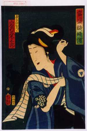 Utagawa Yoshitsuya: 「当世銘婦伝」「土手のおろく 岩井粂三郎」 - Waseda University Theatre Museum