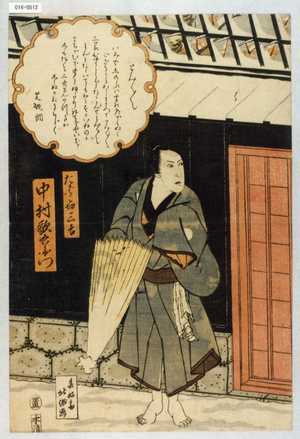 Shunkosai Hokushu: 「たばこ切三吉 中村歌右衛門」 - Waseda University Theatre Museum