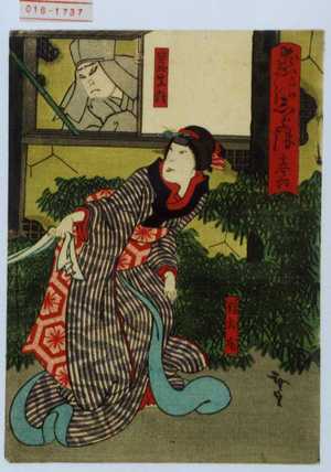 Utagawa Hirosada: 「恋のしら浪 巻ノ六」「娘お花」「盗賊岩丸」 - Waseda University Theatre Museum