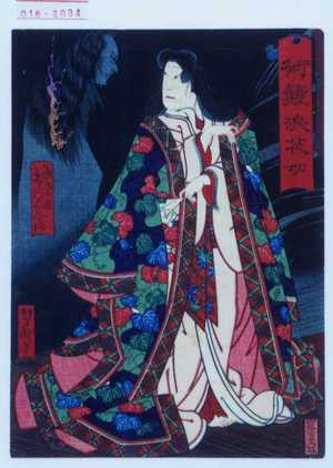 Utagawa Yoshitaki: 「術競浪花功」「滝夜叉姫 市川右団治」 - Waseda University Theatre Museum