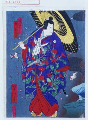 Utagawa Yoshitaki: 「白縫大尽実ハ若菜姫 市川右団次」 - Waseda University Theatre Museum