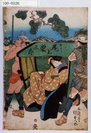 Utagawa Kunisada: 「おかる 尾上栄三郎」 - Waseda University Theatre Museum