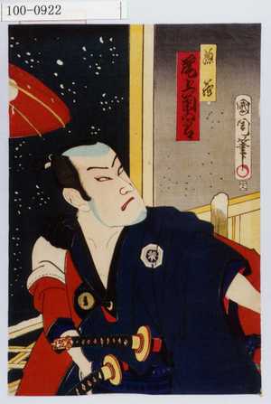 Toyohara Kunichika: 「源蔵 尾上菊五郎」 - Waseda University Theatre Museum