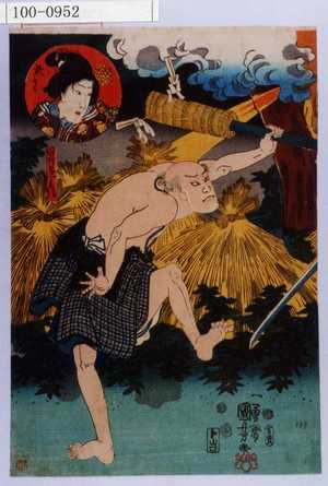 Utagawa Kuniyoshi: 「百性与一兵衛」「おかる」 - Waseda University Theatre Museum