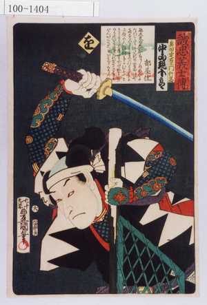 Utagawa Kunisada: 「誠忠義士伝 を 奥田定右衛門行高 中山現十郎」「（以下略）」 - Waseda University Theatre Museum