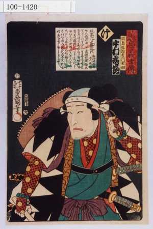 Utagawa Kunisada: 「誠忠義士伝 け 岡島弥惣右衛門常樹 中村鶴蔵」 - Waseda University Theatre Museum