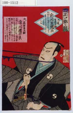 Morikawa Chikashige: 「二ツ巴勢競 大星由良之助 市川左団治」「大星由良之助 市川団十郎」（以下略） - Waseda University Theatre Museum
