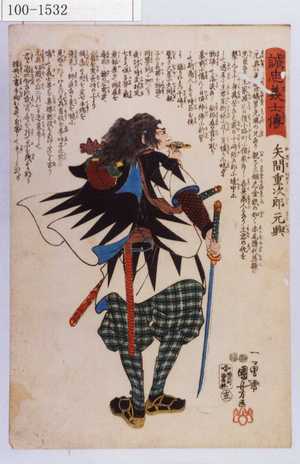 Utagawa Kuniyoshi: 「誠忠義士伝」「十三」「矢間重次郎元興 （以下略）」 - Waseda University Theatre Museum