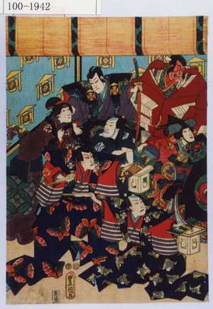 Estampe japonaise "−" par Utagawa Toyokuni III, 歌川豊国〈3〉 (豊国〈3〉)