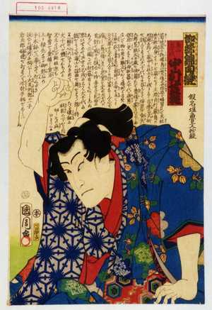 Toyohara Kunichika: 「蜘糸錦白縫」「鳥山犬千代 中村芝翫」 - Waseda University Theatre Museum