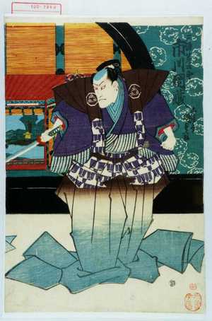 Utagawa Kunisada, 歌川国貞 (国貞〈1〉)による浮世絵「「三浦荒治郎 市川団蔵」」