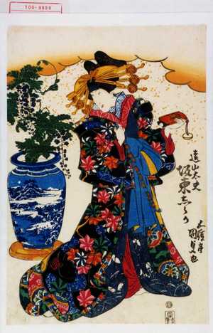 Estampe japonaise "「遠山太夫 坂東しうか」" par Utagawa Kunisada, 歌川国貞 (国貞〈1〉)