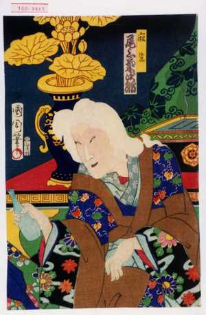 Toyohara Kunichika: 「麻生 尾上菊次郎」 - Waseda University Theatre Museum