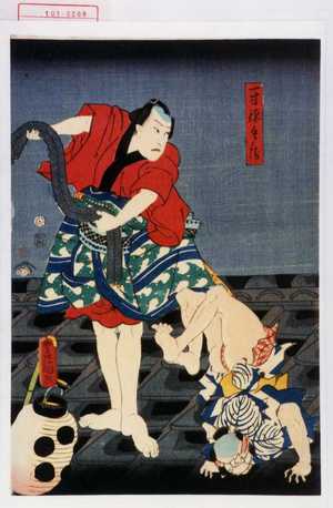 Utagawa Toyokuni III, 歌川豊国〈3〉 (豊国〈3〉)による浮世絵「「一寸徳兵衛」」