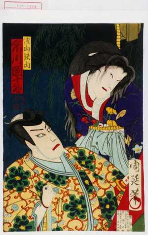 Toyohara Chikanobu: 「浅山鉄山 市川団十郎」 - Waseda University Theatre Museum