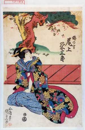 Utagawa Kunisada: 「梅の方 尾上栄三郎」 - Waseda University Theatre Museum