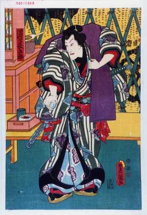 Utagawa Toyokuni III, 歌川豊国〈3〉 (豊国〈3〉)による浮世絵「「濡髪長五郎」」