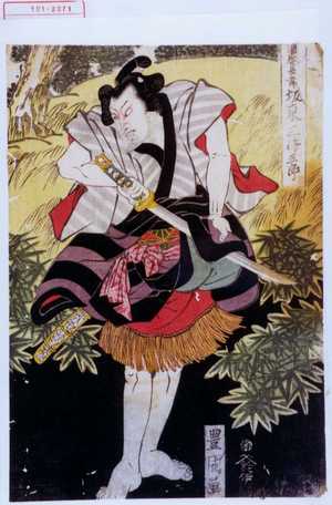 Utagawa Toyokuni I: 「濡髪長五郎 坂東三津五郎」 - Waseda University Theatre Museum