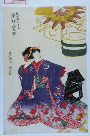 Utagawa Toyokuni I: 「亀や娘おすわ 沢村田之助」 - Waseda University Theatre Museum
