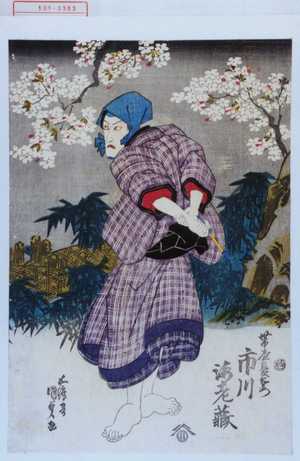 Utagawa Kunisada, 歌川国貞 (国貞〈1〉)による浮世絵「「帯屋長右衛門 市川海老蔵」」