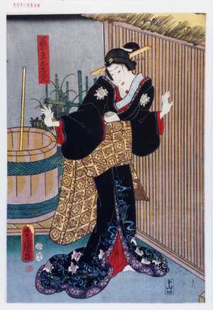 Japanese Print "「芸者おしゆん」" by Utagawa Toyokuni III, 歌川豊国〈3〉 (豊国〈3〉)