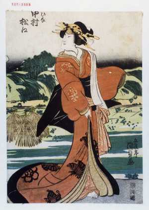 Japanischer Druck "「[]ひな 中村松江」" von Utagawa Kunisada, 歌川国貞 (国貞〈1〉)