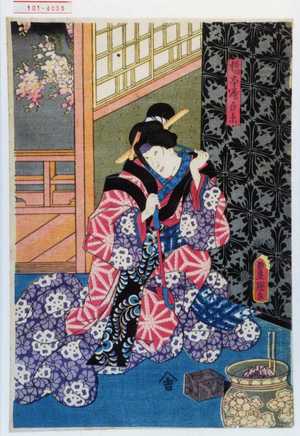 Utagawa Toyokuni III, 歌川豊国〈3〉 (豊国〈3〉)による浮世絵「「橋本屋白糸」」