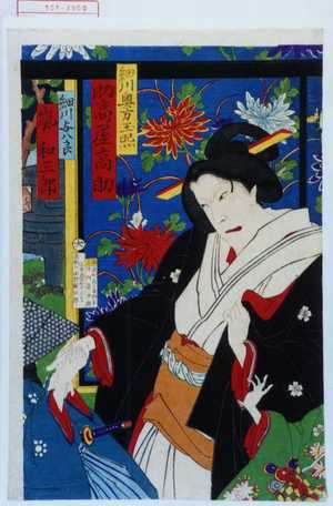 Morikawa Chikashige: 「細川奥方玉照 助高屋高助」「細川与八良 嵐和三郎」 - Waseda University Theatre Museum