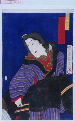 Toyohara Kunichika: 「岸野妾お秋 岩井半四郎」 - Waseda University Theatre Museum