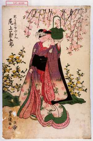 Utagawa Toyokuni I: 「折こと姫のゆふこん 尾上菊五郎」 - Waseda University Theatre Museum
