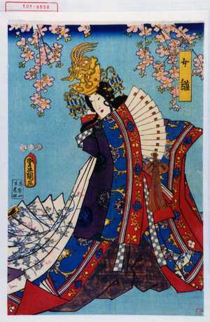 Estampe japonaise "「女雛」" par Utagawa Toyokuni III, 歌川豊国〈3〉 (豊国〈3〉)