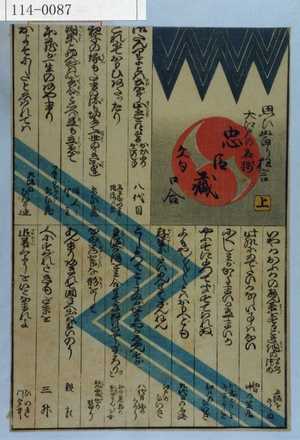 Utagawa Kuniyoshi: 「思ひ当り狂言大江戸の名残 忠臣蔵文句口合<上>」 - Waseda University Theatre Museum