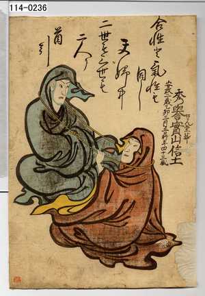 Utagawa Kunisada: 「あかん堂葬 秀誉実山信士 安政二歳乙卯三月五日 行年四十三歳」 - Waseda University Theatre Museum