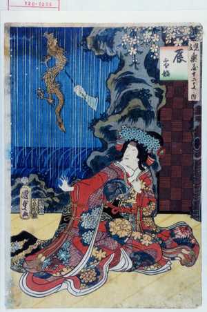Utagawa Kunisada II: 「見立 楽屋十二支之内」「辰 雪姫」 - Waseda University Theatre Museum