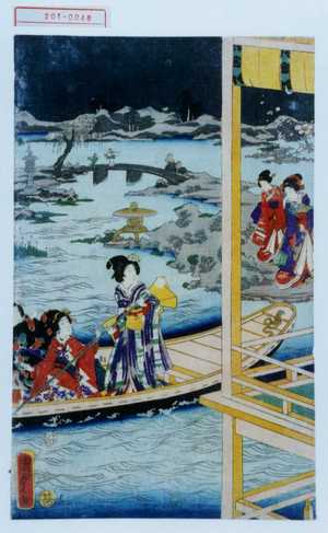 Estampe japonaise "−" par Utagawa Kunisada II, 二代歌川国貞 (国貞〈2〉)