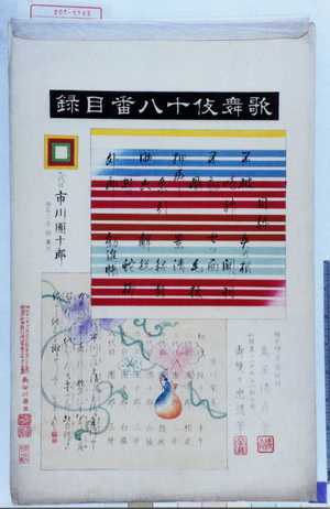 鳥居清貞: 「歌舞伎十八番目録」 - 演劇博物館デジタル