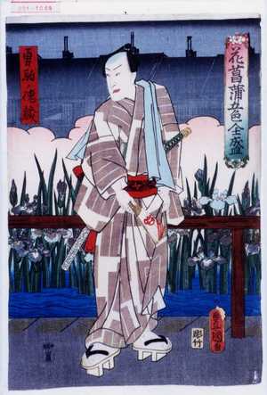 Utagawa Kunisada: 「花菖蒲五色全盛」「勇駒ノ徳蔵」 - Waseda University Theatre Museum